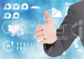 Handshake with Technology Background