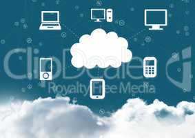 Conceptual image of cloud computing