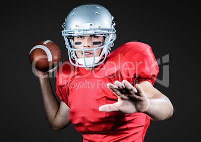 Portrait of athlete playing american football