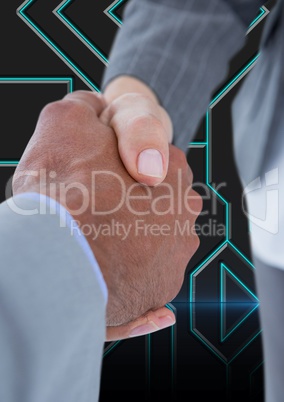 Close-up of businesspeople shaking hands