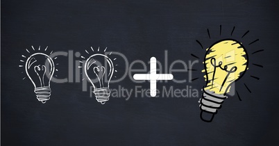Conceptual image showing power efficiency light bulb