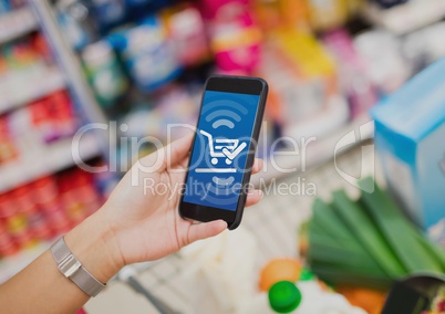 Conceptual image of online shopping