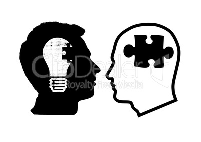 Conceptual image of idea connection