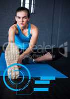Portrait of woman exercising on mat