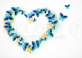 Heart with butterflies for Valentines Day