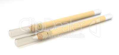 Beige cosmetic pencil