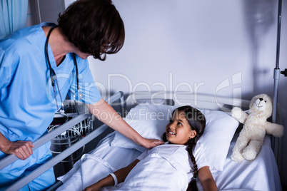 Doctor interacting with patient