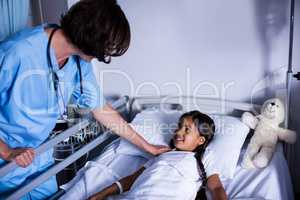 Doctor interacting with patient