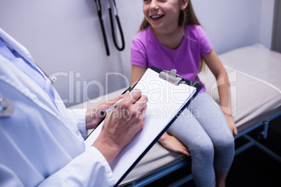 Girl consulting a doctor