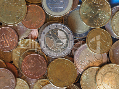 Euro coins, European Union background