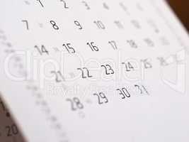 calendar page detail