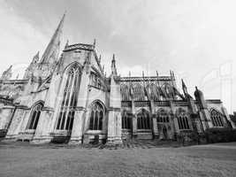 St Mary Redcliffe in Bristol in black and white