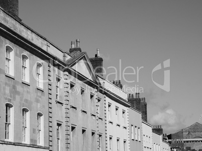 Traditional british homes in black and white