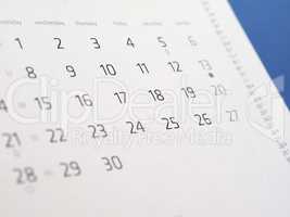 calendar page detail