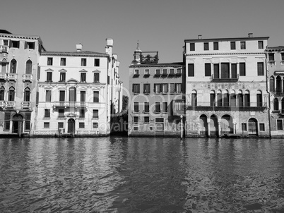 Canal Grande in Venice in black and white