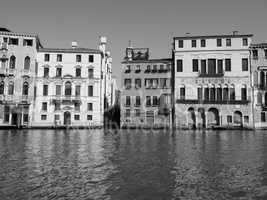 Canal Grande in Venice in black and white