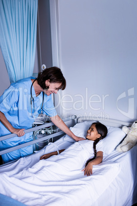 Doctor interacting with patient