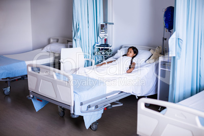 Patient resting in ward