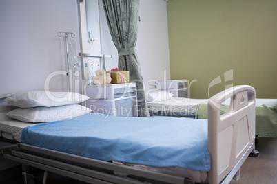 Empty beds in ward