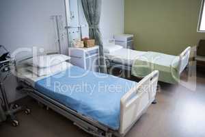 Empty beds in ward