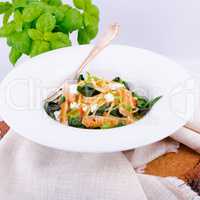 Chicken spinach pasta