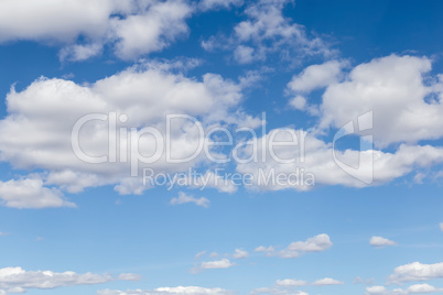Blue sky and white clouds.