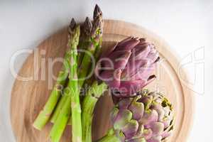Artichokes and asparagus