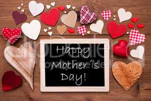 One Chalkbord, Many Red Hearts, Happy Mothers Day
