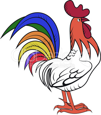 The big cartoon rooster