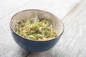 Asian dried noodles bowl