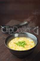 Pumpkin rice porridge bowl