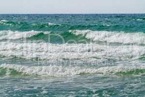 Seascape with rolling wave