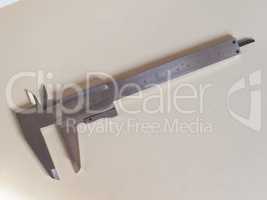 calliper tool on table