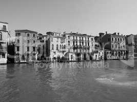 Canal Grande in Venice in black and white