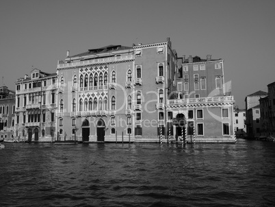 Canal Grande in Venice in black and white