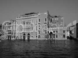 Canal Grande in Venice in black and white