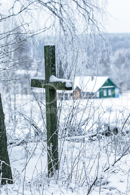 Old cemetery at abandoned  village