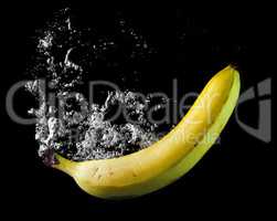 Ripe banana in water