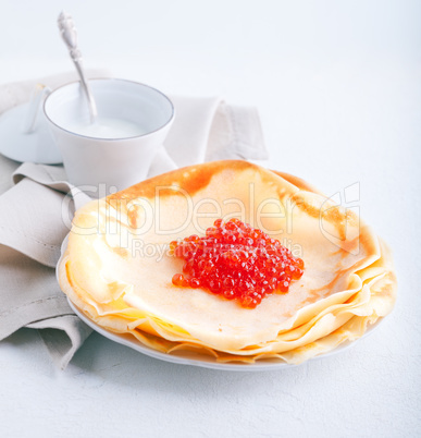 Crepes and caviar
