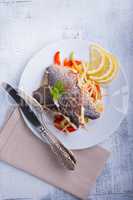 Sea Bream fish with vegetables