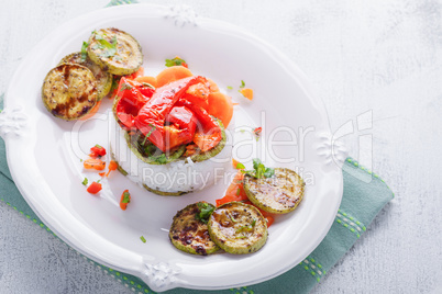 Rice timbale with vegetables