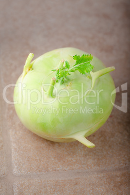 Fresh cabbage of kohlrabi