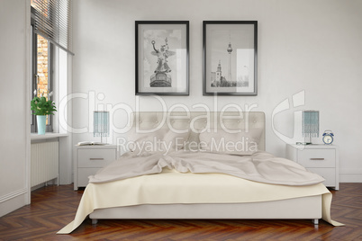 3d render - modern bedroom