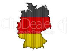 Karte von Deutschland auf Textur