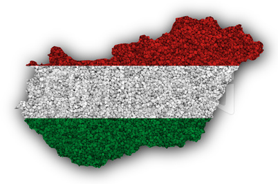 Karte von Ungarn auf Textur