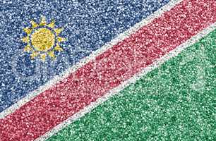 Fahne von Namibia auf Textur