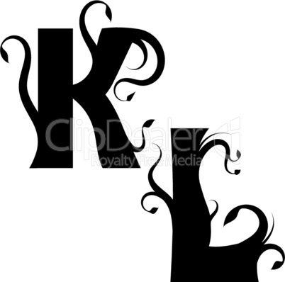 Buchstaben K und L