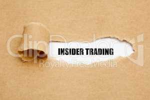 Insider Trading Torn Paper Concept