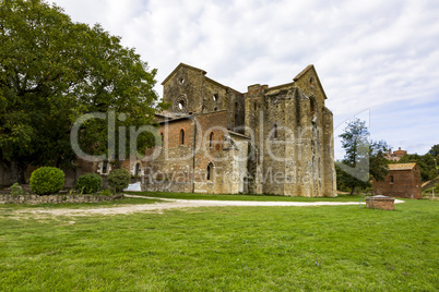 Church ruins of San Galgano in Tuscany