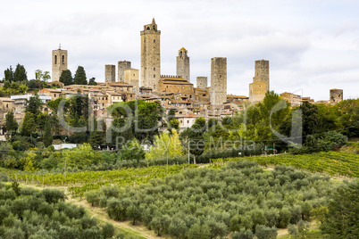 Touristenort San Gimignano in der Toskana